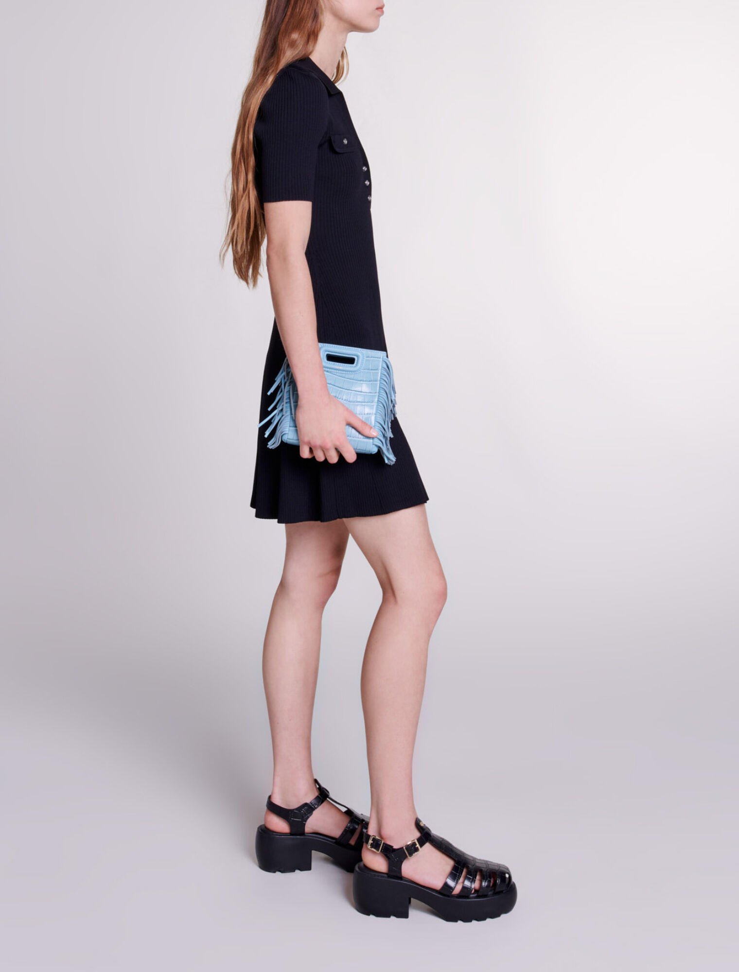 Robe courte en maille