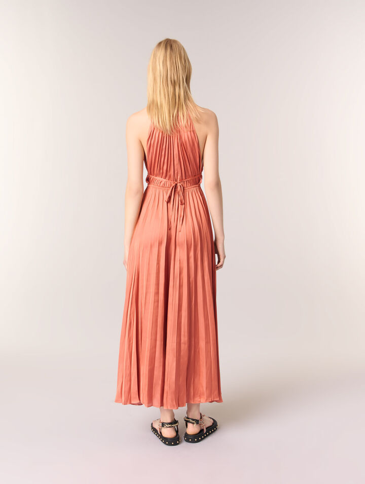 Pleated maxi dress