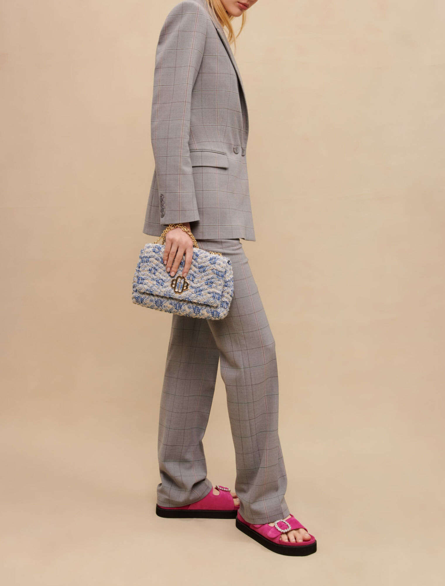Grey checked tailored jacket