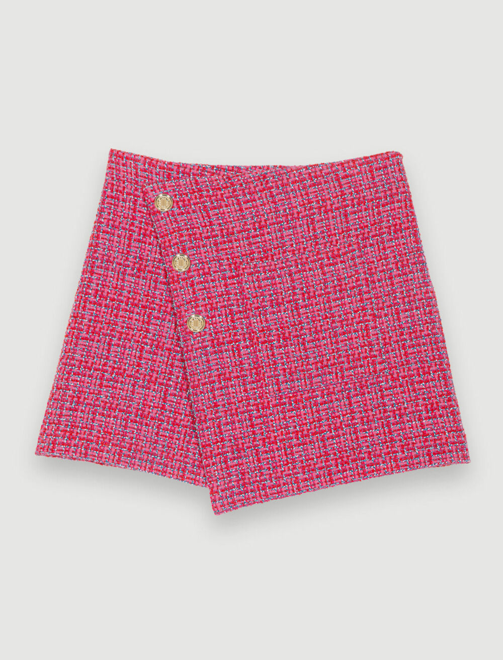 Tweed wrap skirt Pink For Women | Maje
