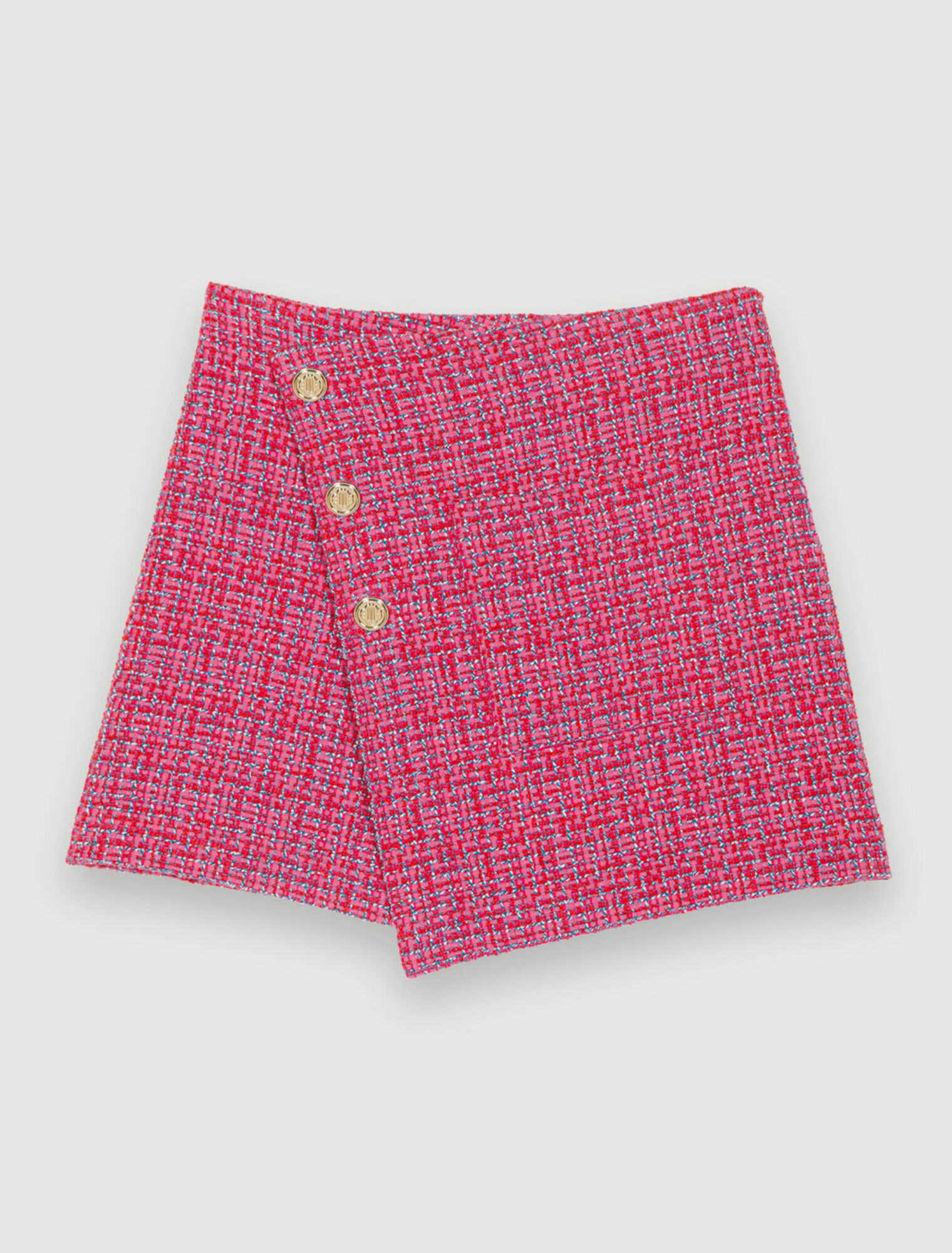 Jupe portefeuille en tweed