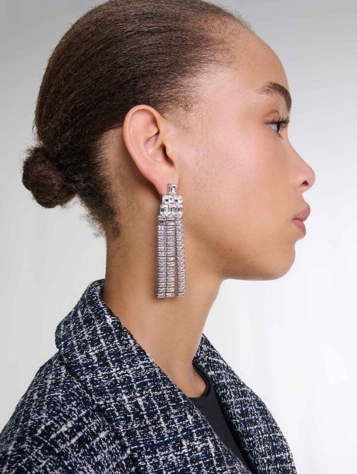 Boucles d'oreilles strass cascade