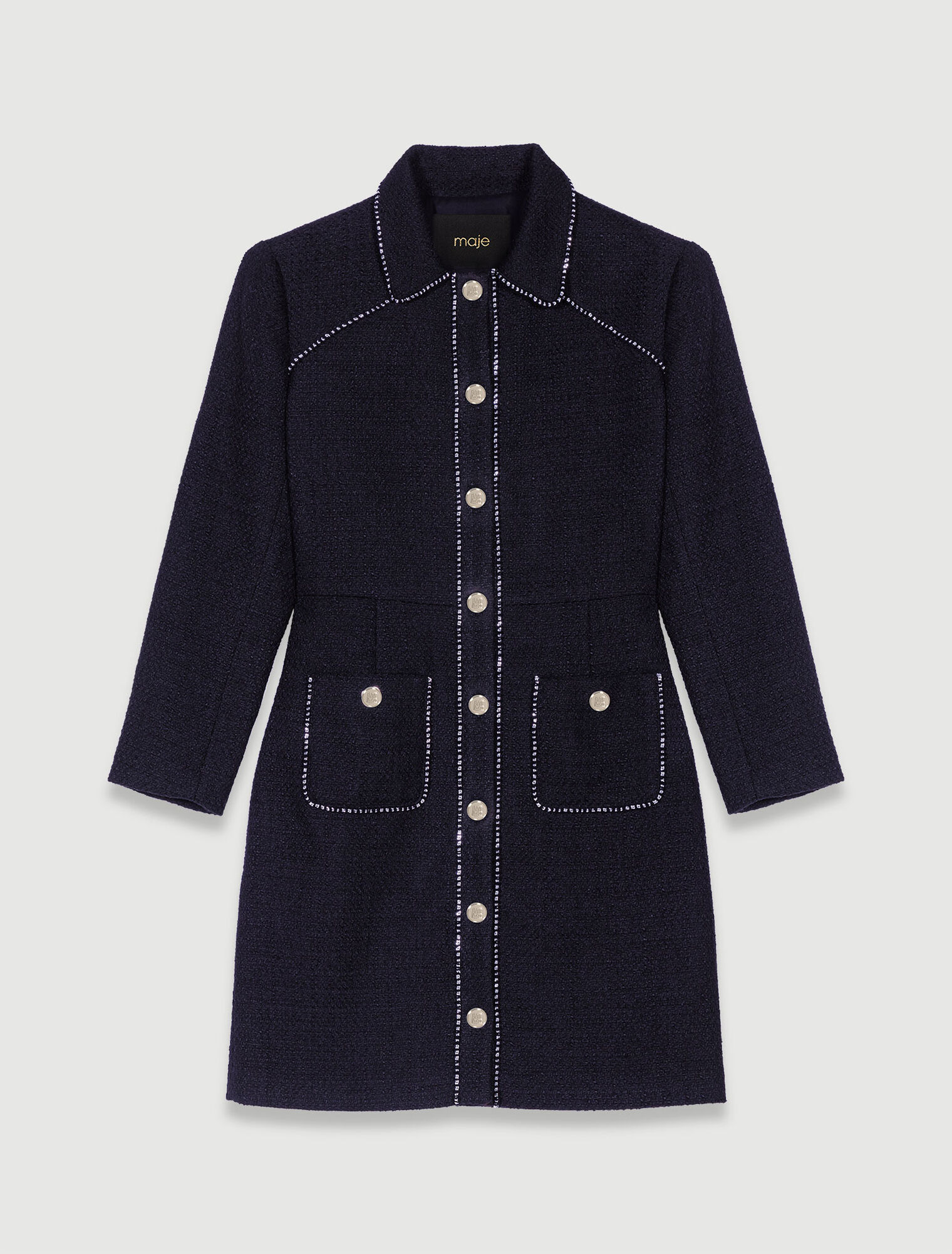 Robe courte en tweed