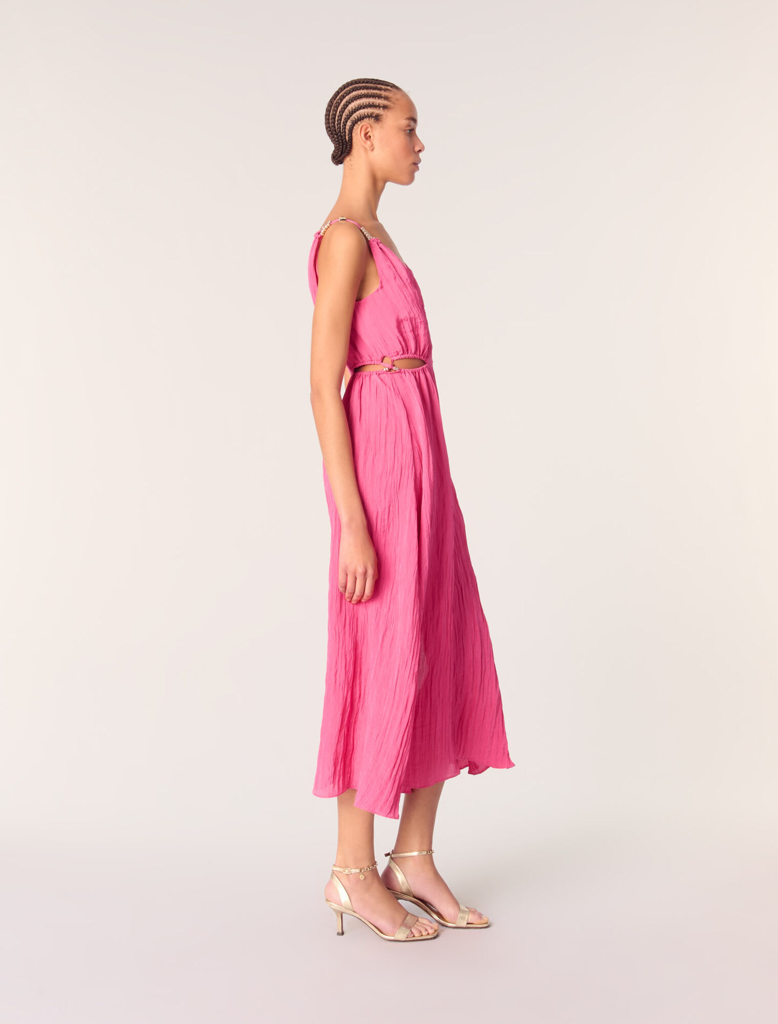 Robe midi ajourée