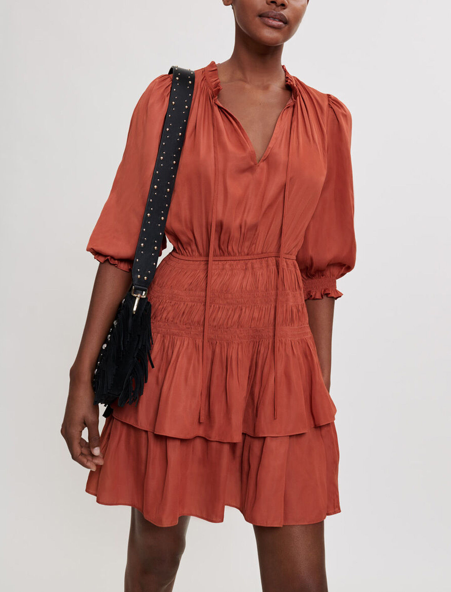 Robe maje terracotta top