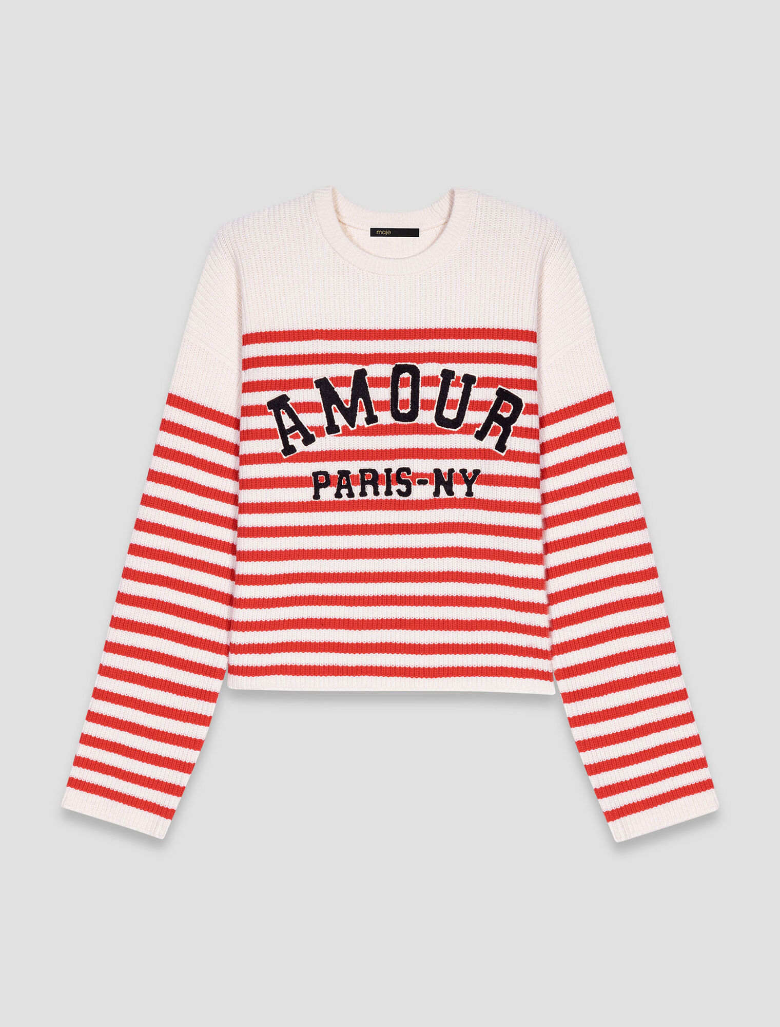 Pull en maille côtelée à rayures