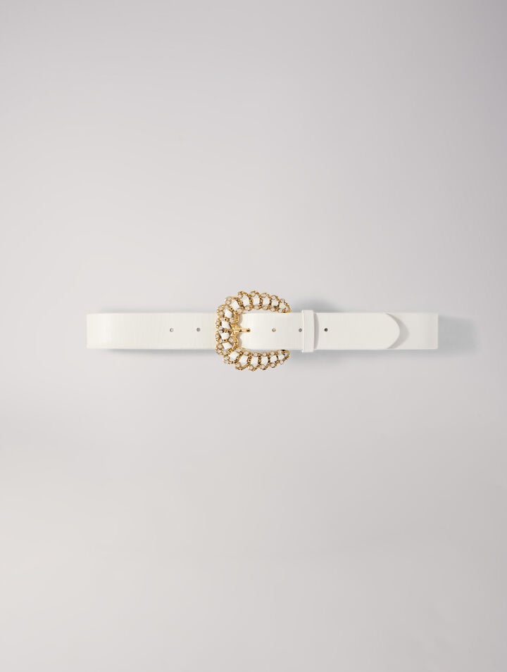 Ceinture à boucle ornée de strass