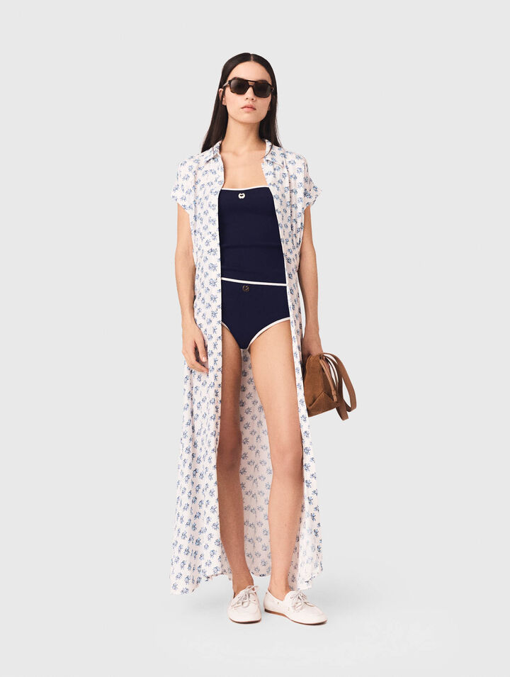 Robe longue imprim&eacute;e jacquard