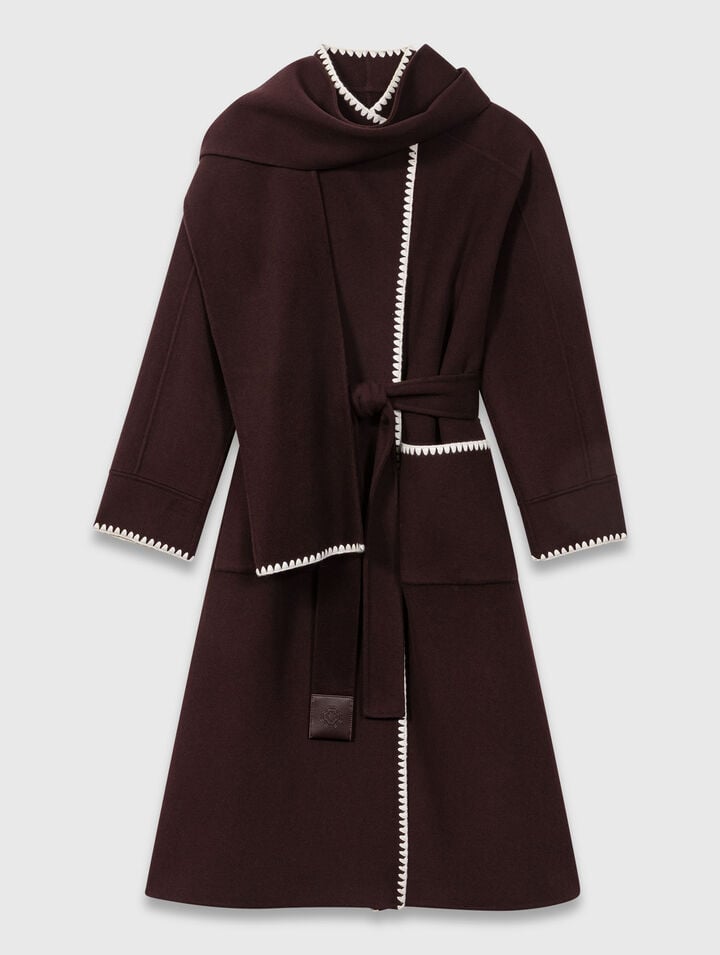 Manteau en double face brodé