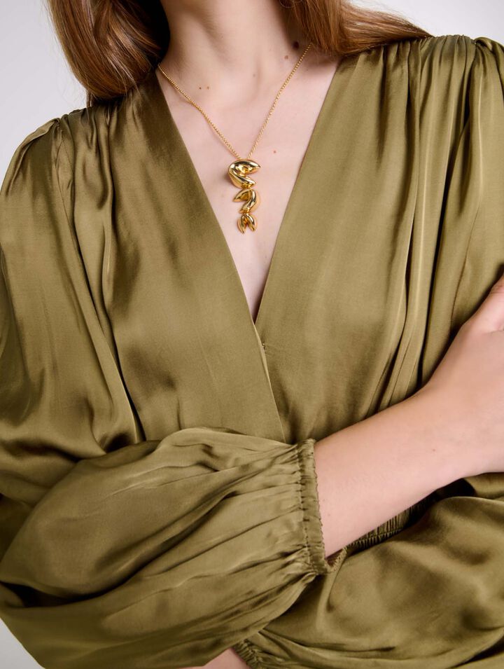 Robe longue à volants