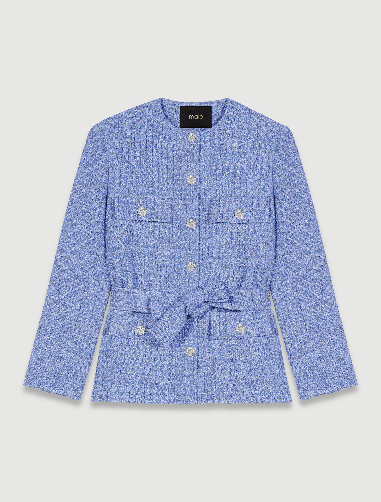 Veste ceinturée en tweed