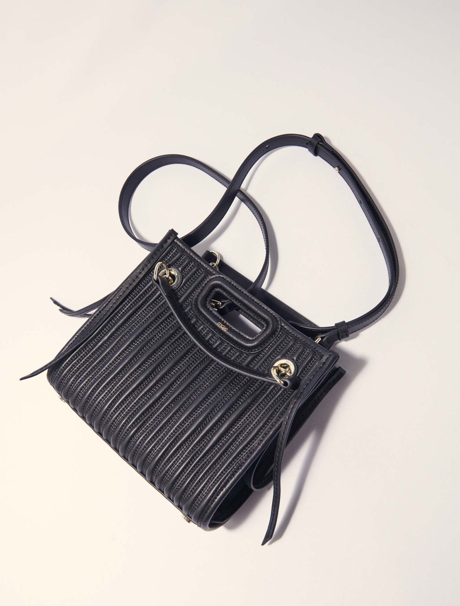 Mini quilted leather tote bag