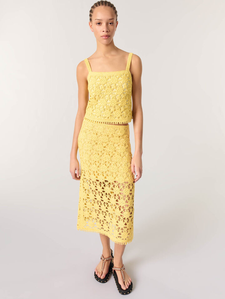 Jupe longue en crochet