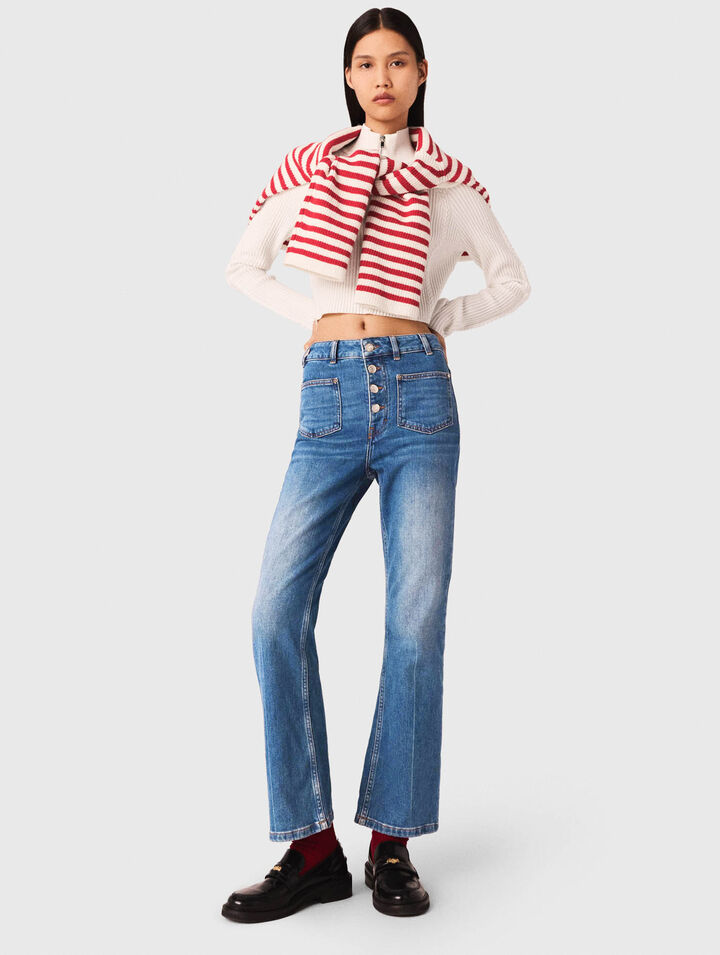 Double-pocket jeans with a slight flare