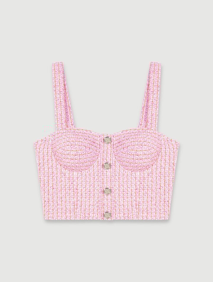 Tweed crop top
