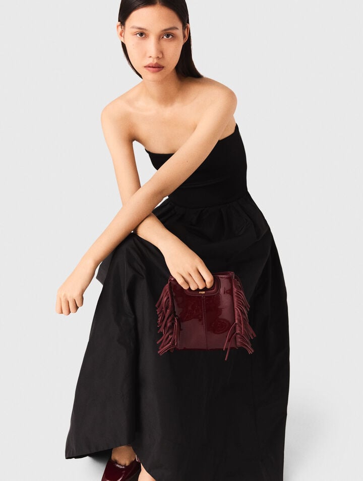 Robe bustier en maille et taffetas