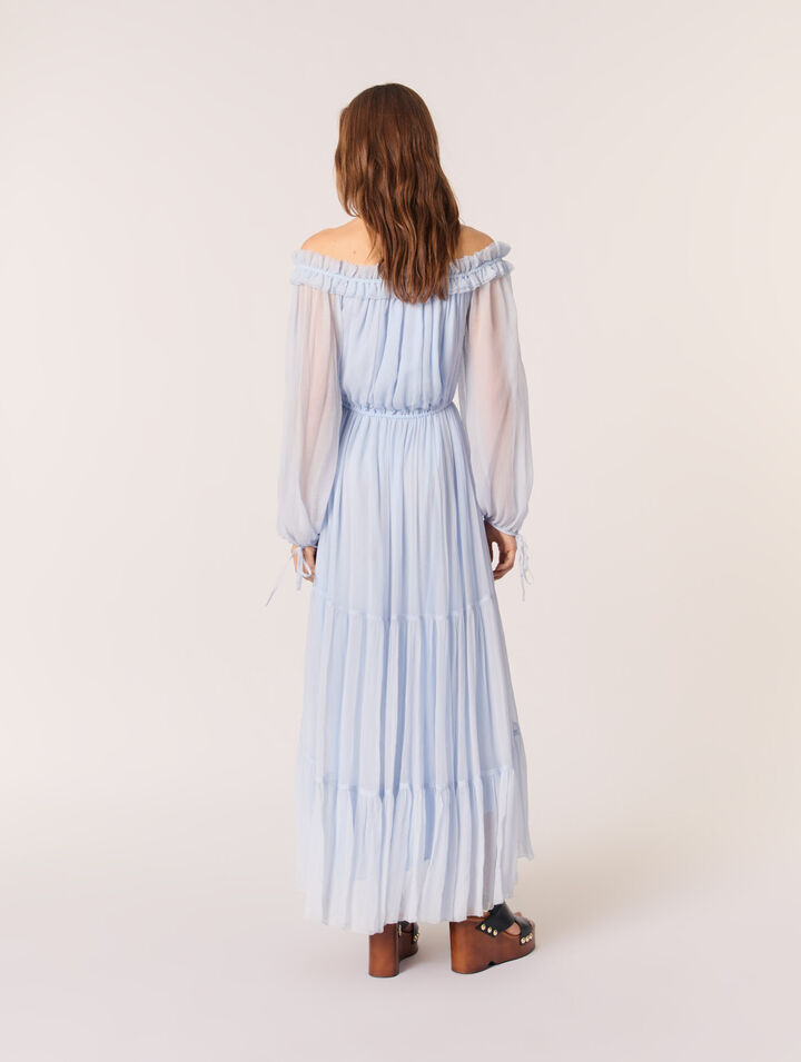Robe longue en mousseline