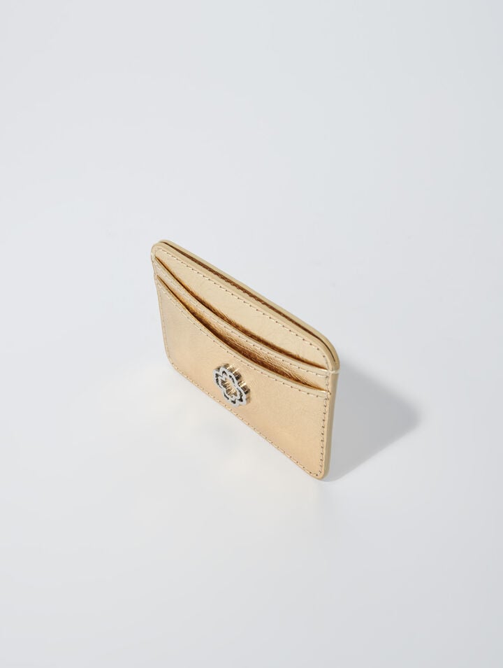 Porte carte en cuir craquelé