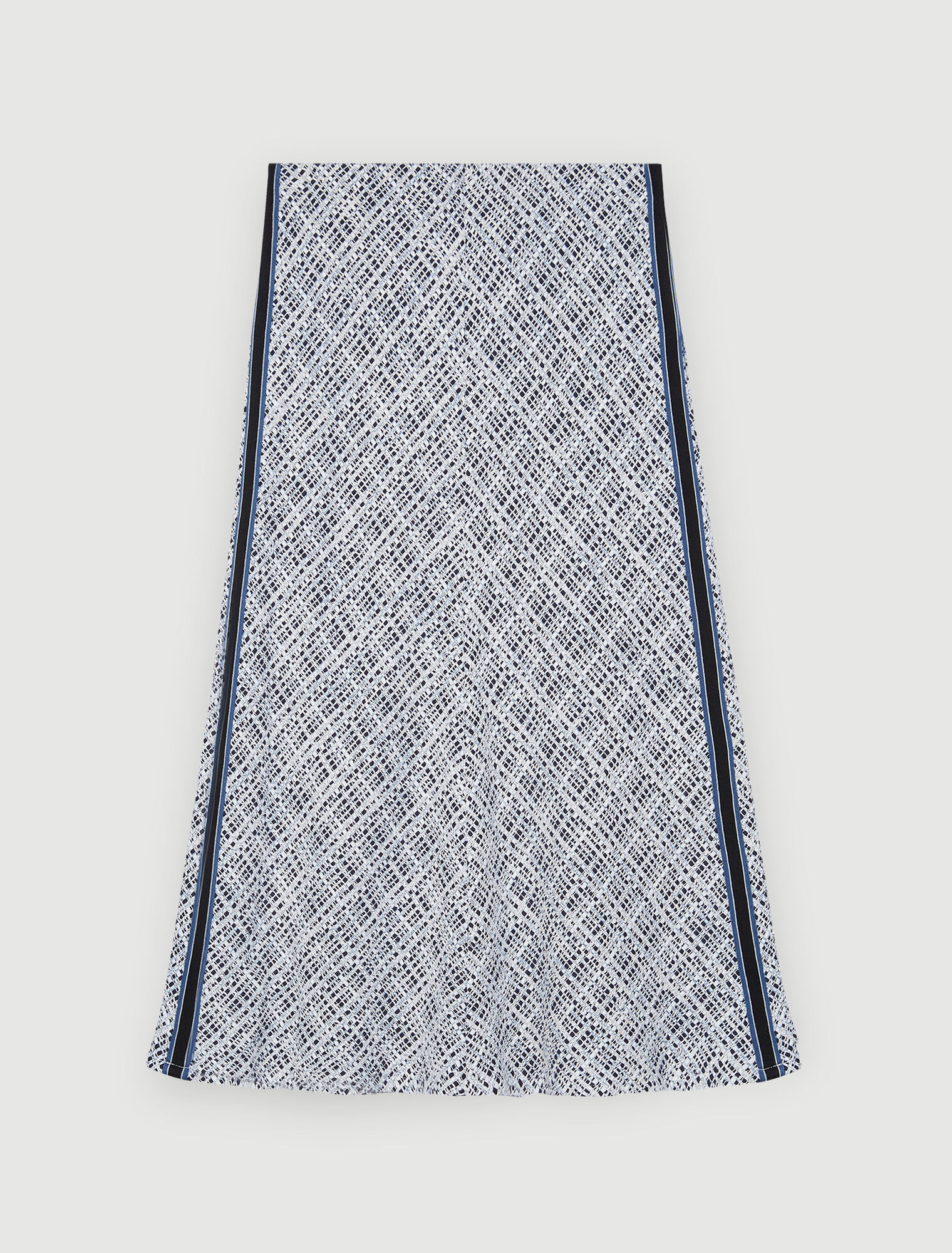 Jupe midi en tweed