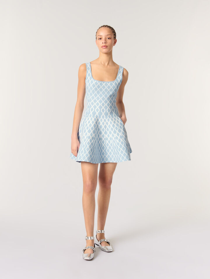Jacquard knit mini dress