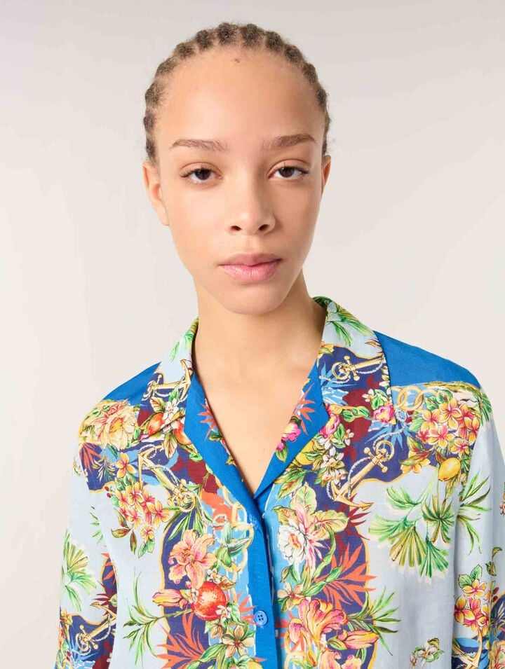 Chemise courte imprimée