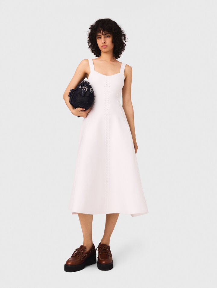 Robe babydoll longue en maille