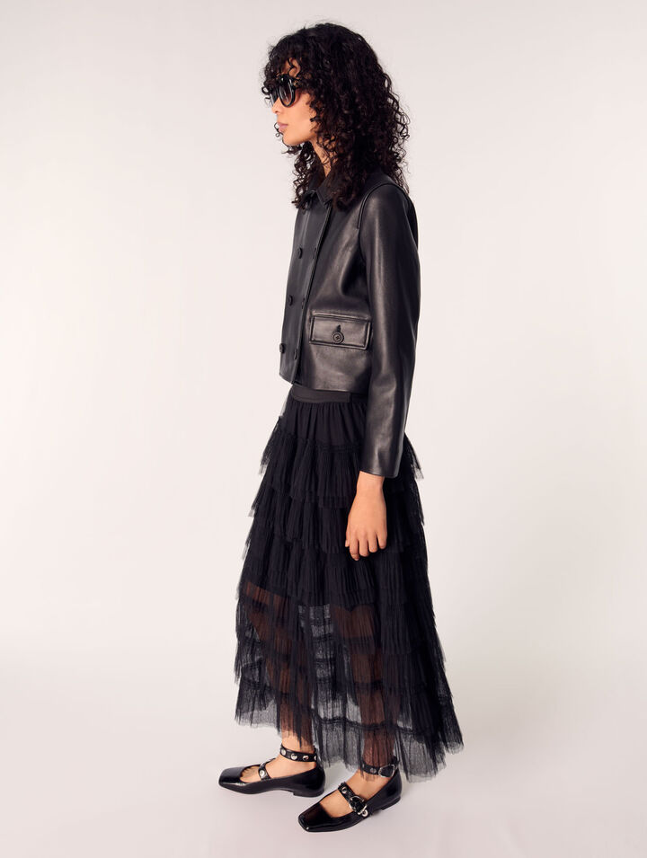Tulle midi skirt