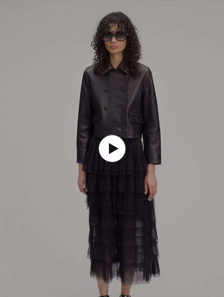 Jupe midi en tulle