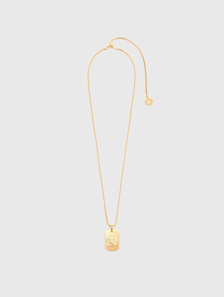 Collier plaque signe du zodiaque