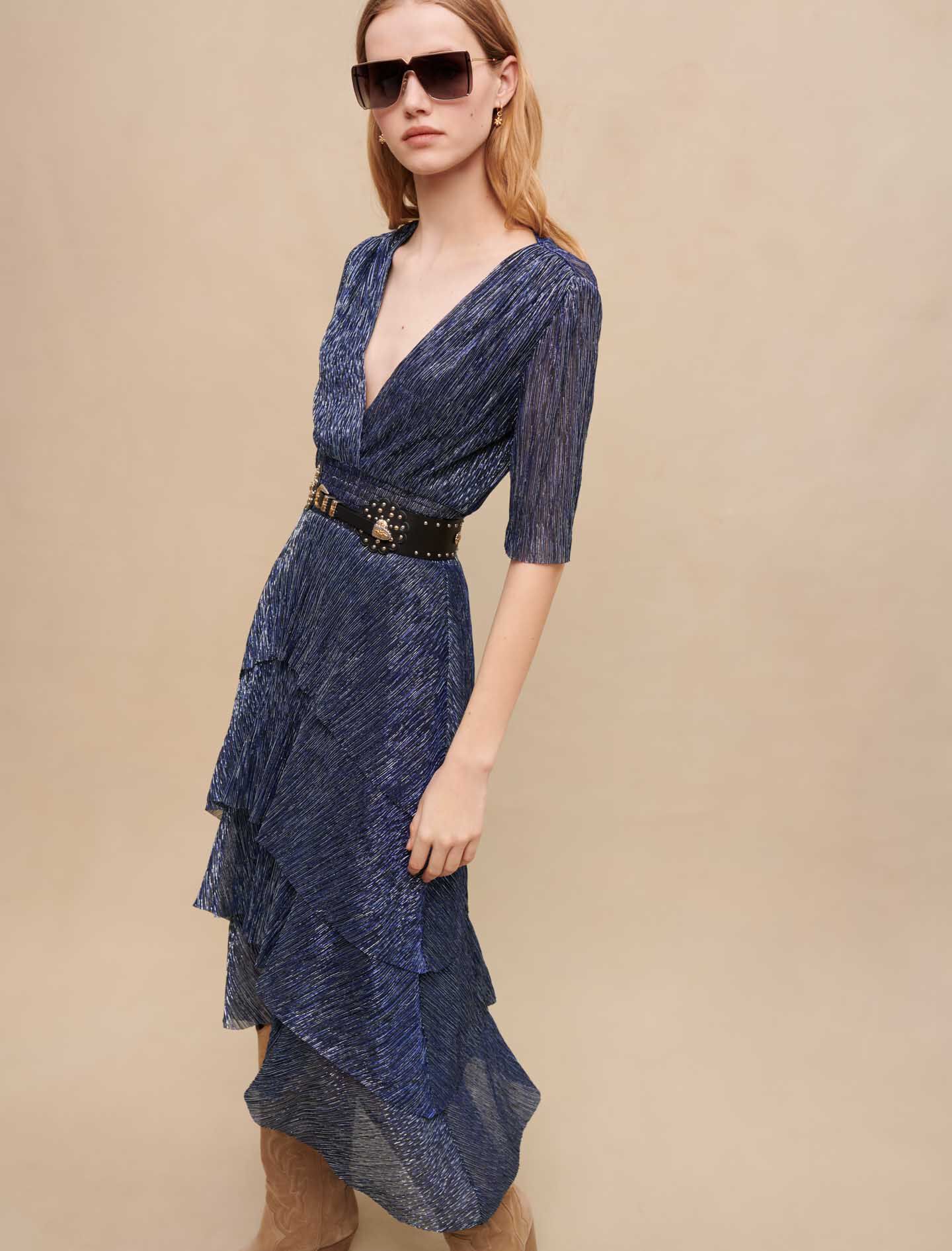Robe maje bleu hot sale