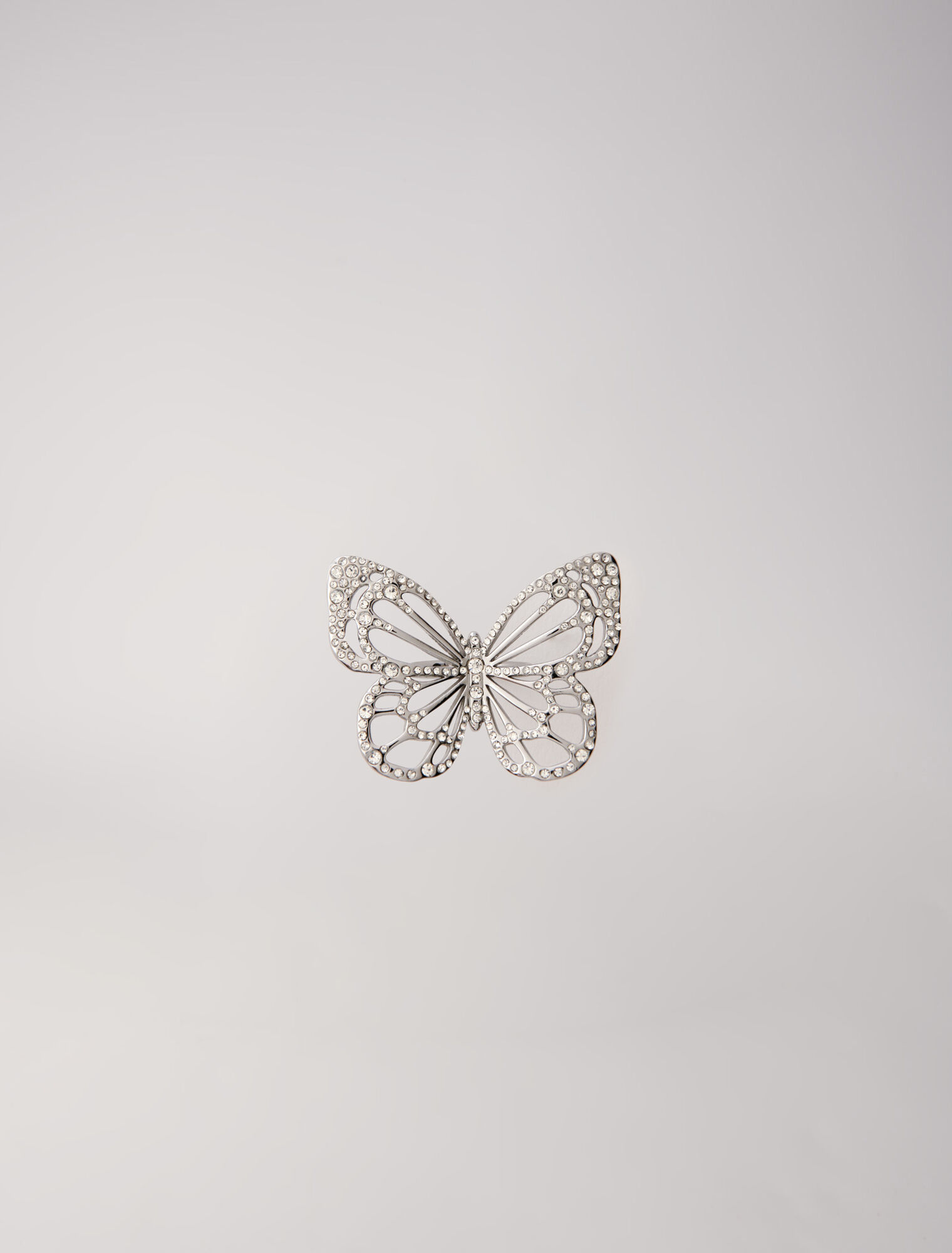 Bague papillon strass