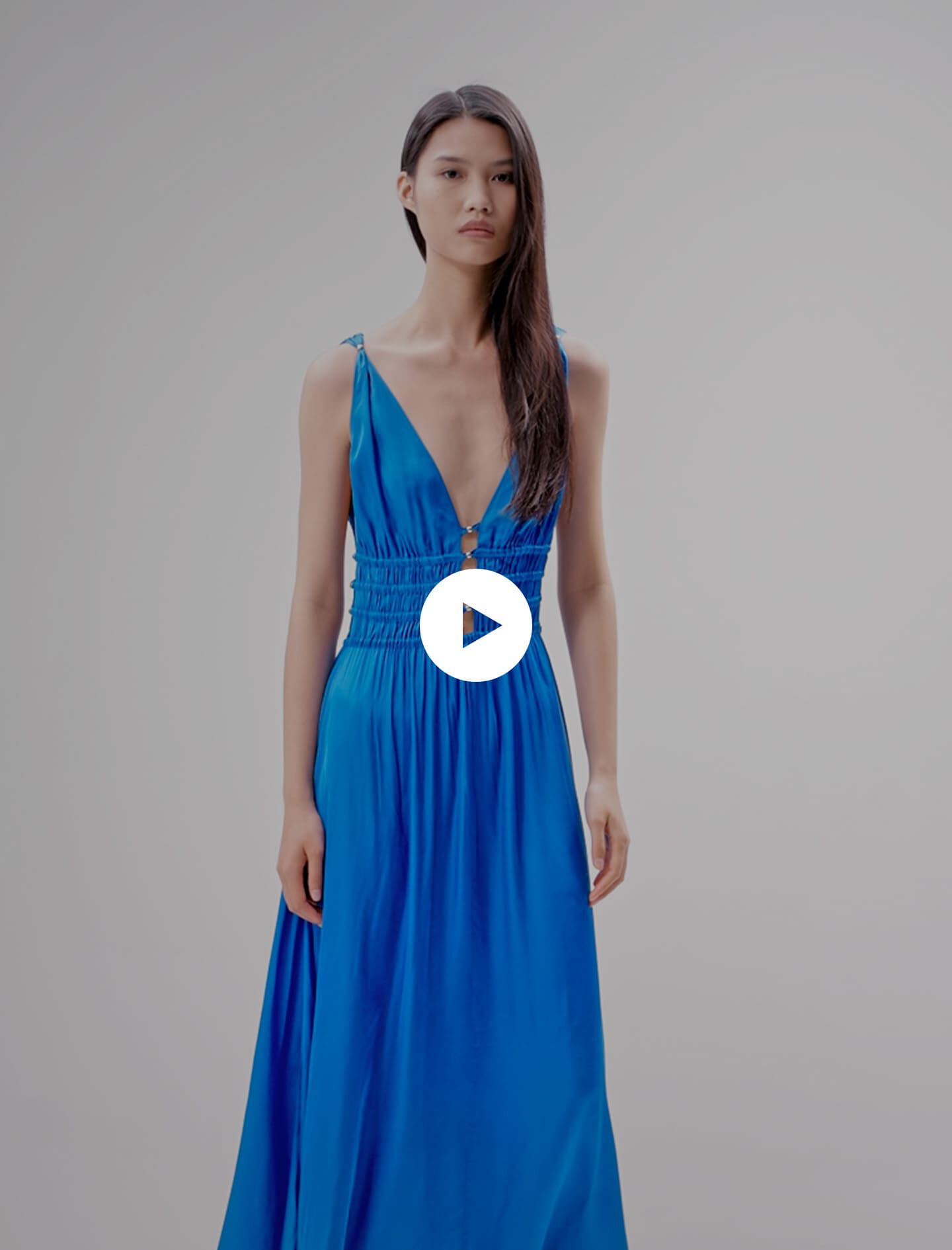 Openwork satin effect dress