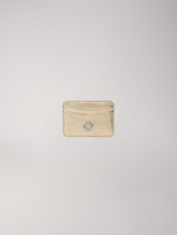 Porte carte en cuir craquelé