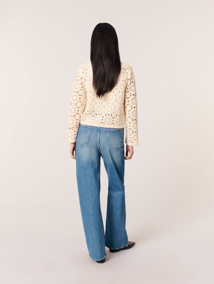 Cardigan court à crochet
