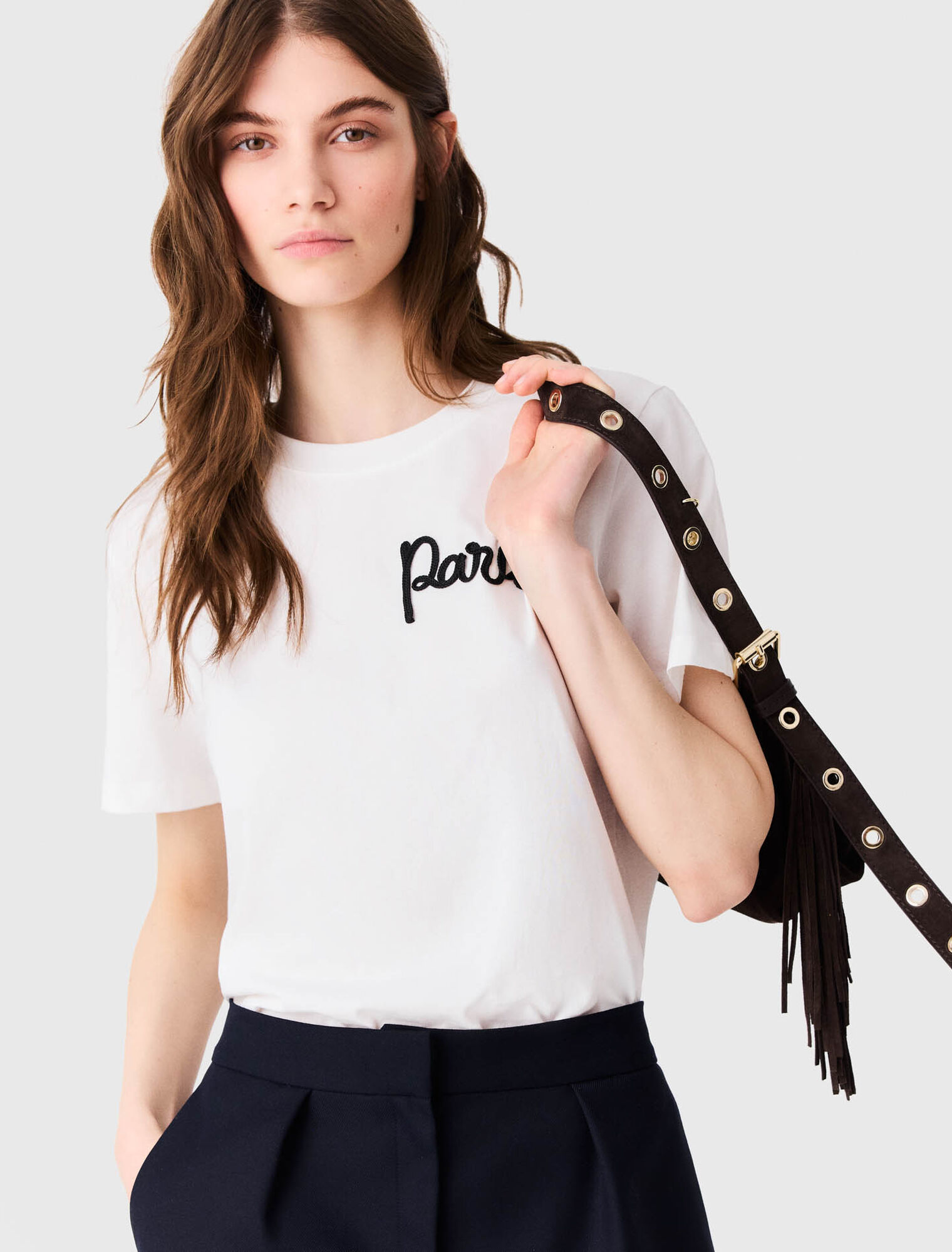 Tee shirt avec logo Paris brod&eacute;