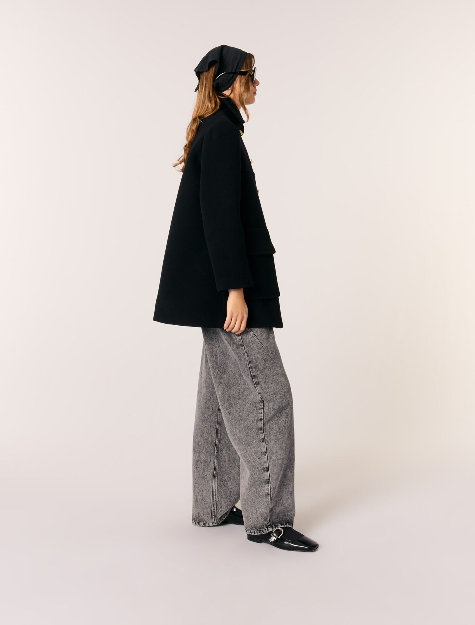 Manteau en laine mélangée