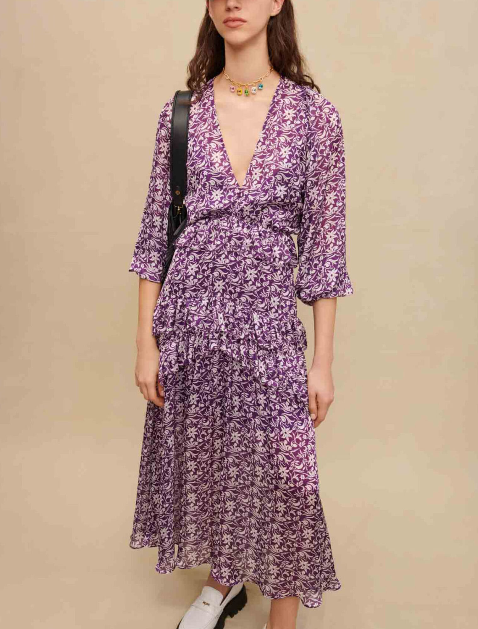 Floral print maxi dress
