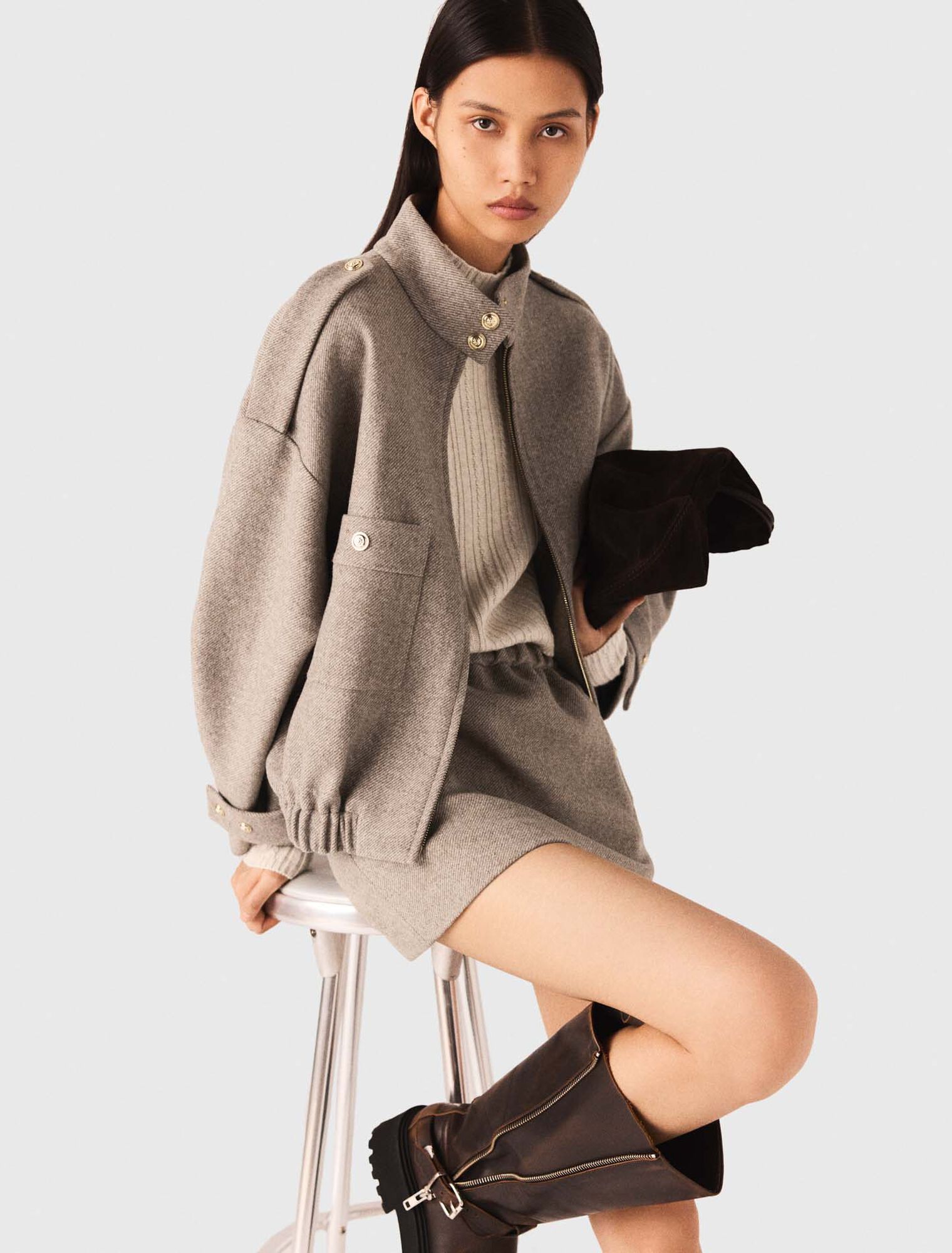 Mixed wool jacket