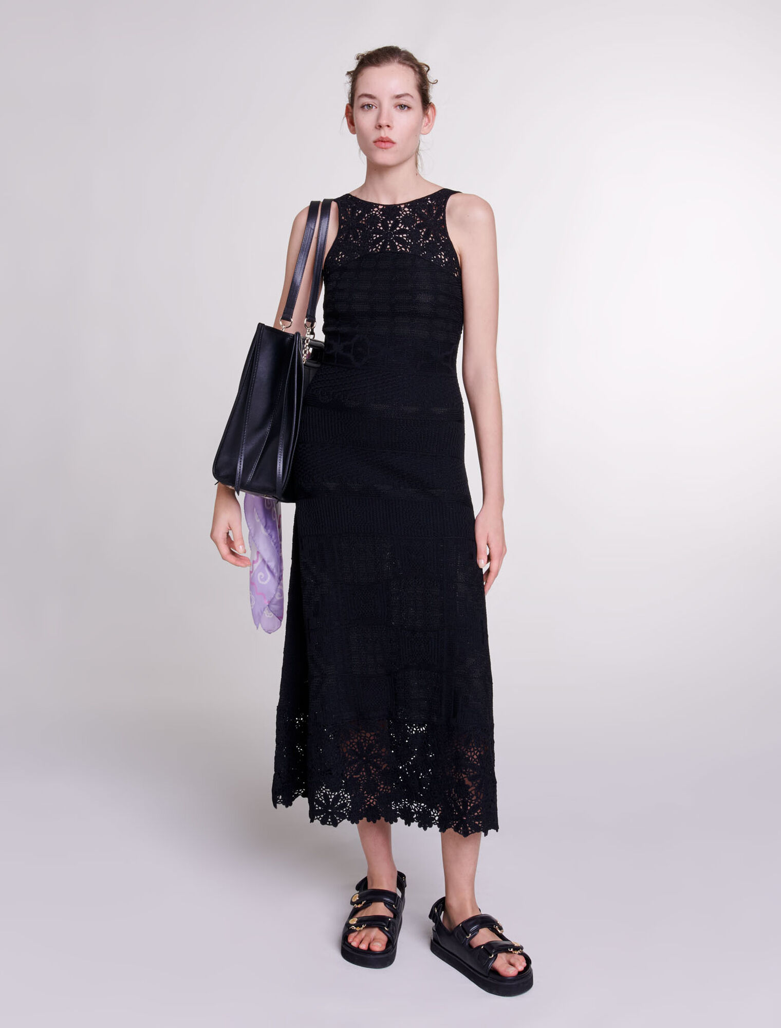 Robe longue en crochet