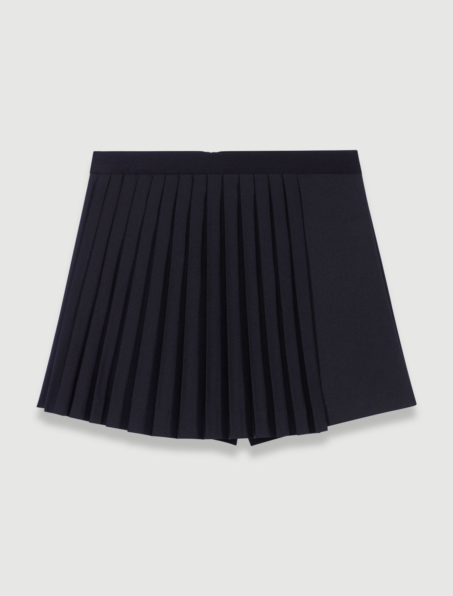 Short droit plissé
