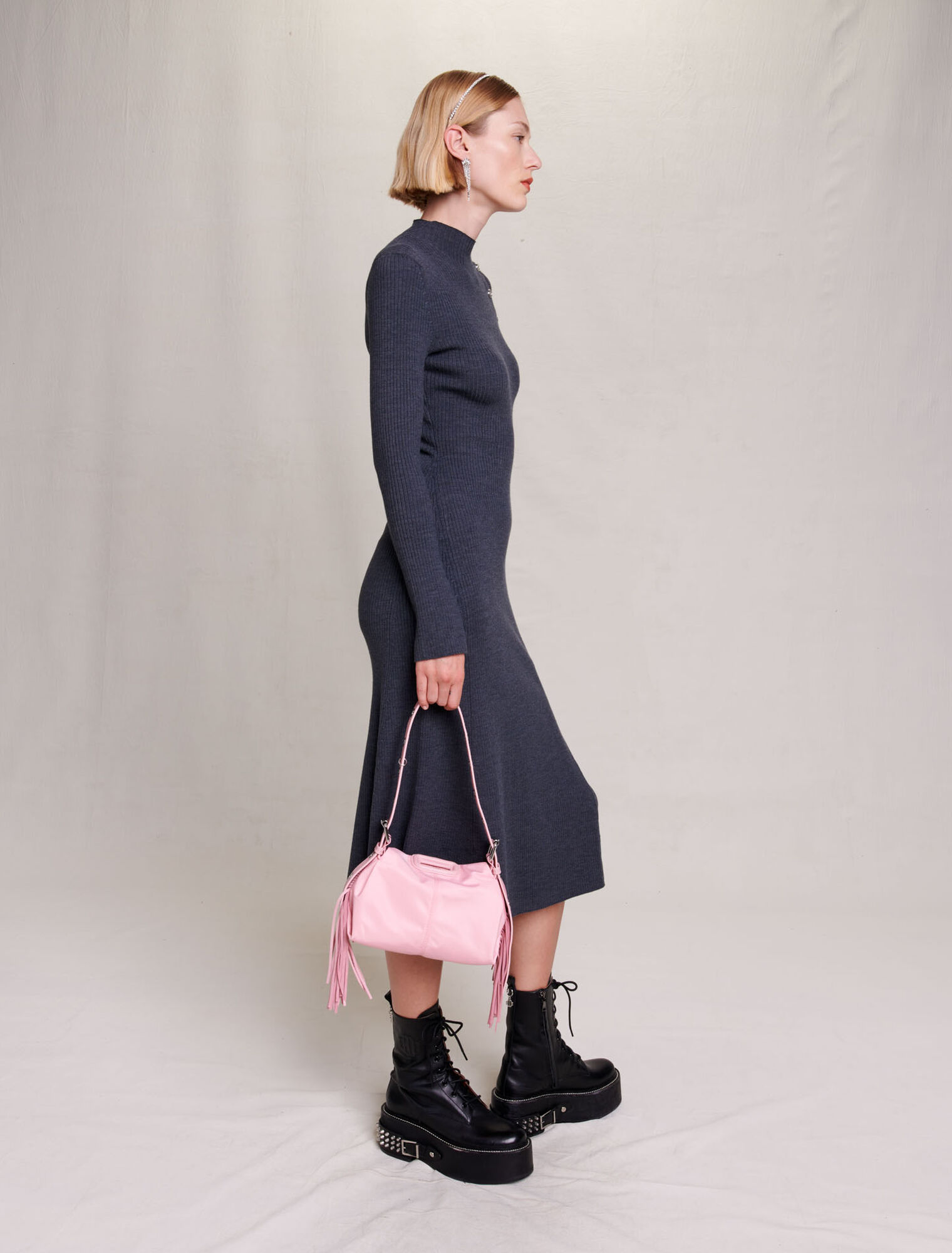 Robe longue en maille