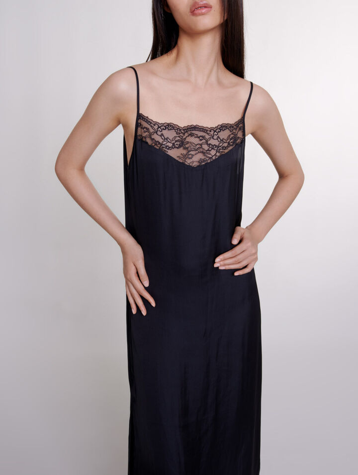 Long satin dress
