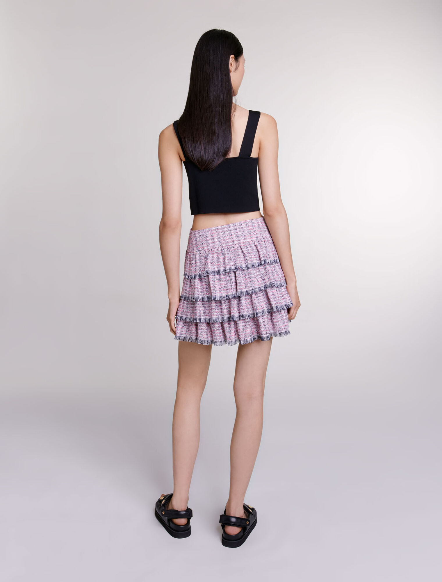 Jupe courte en tweed