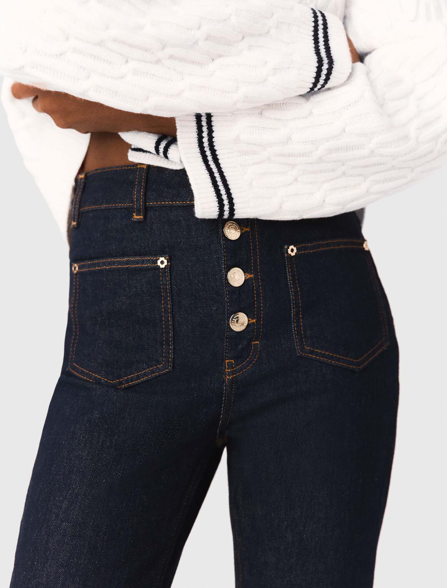 Jean denim &agrave; poches