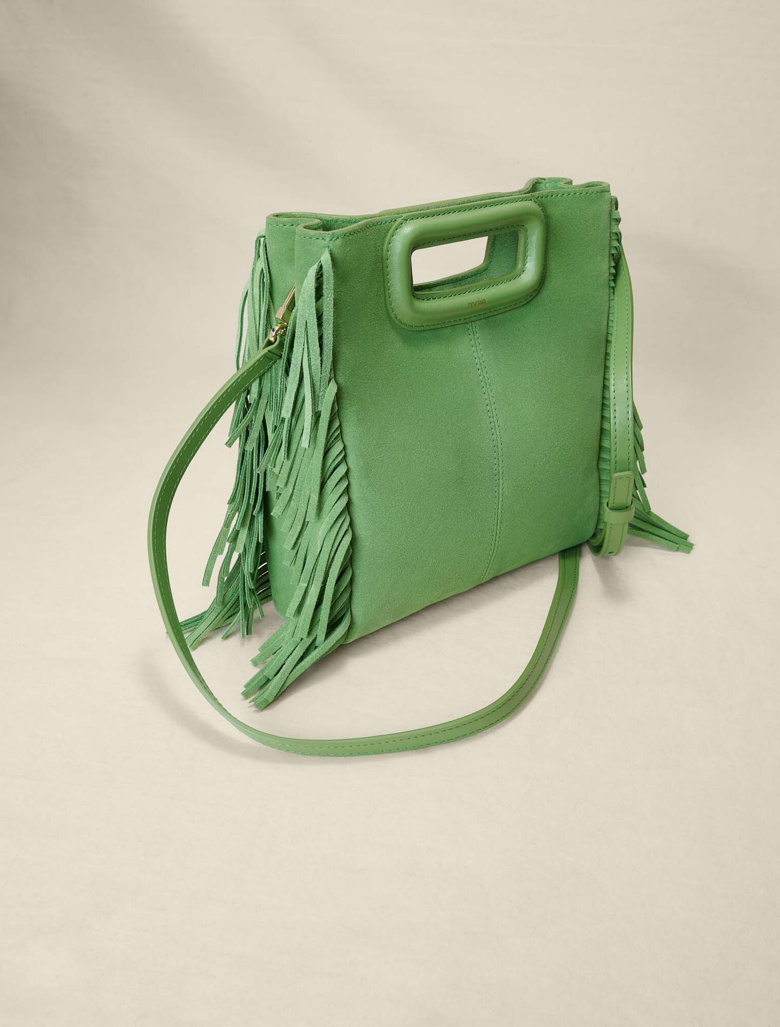 M bag in suede leather