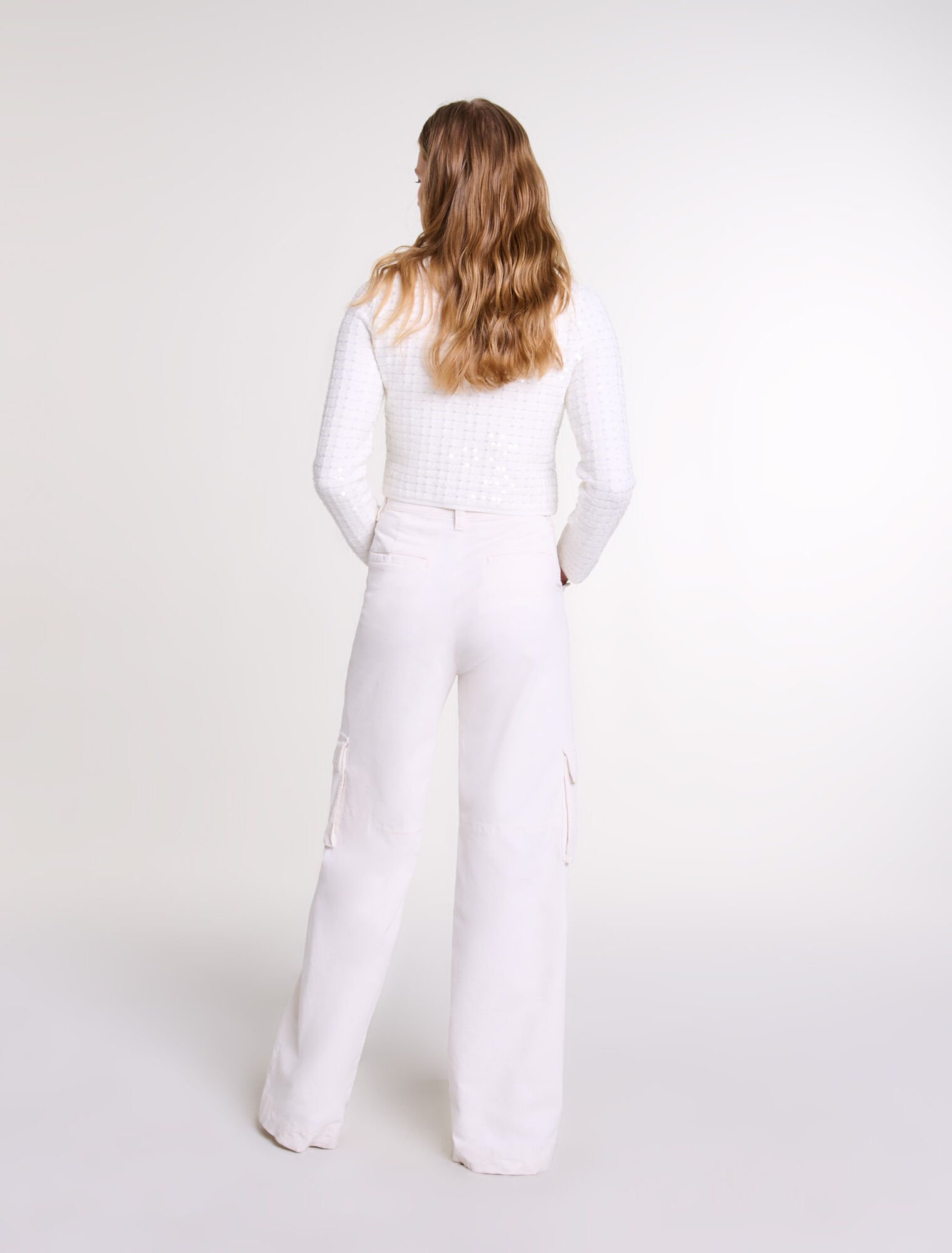 Sequin knit cardigan