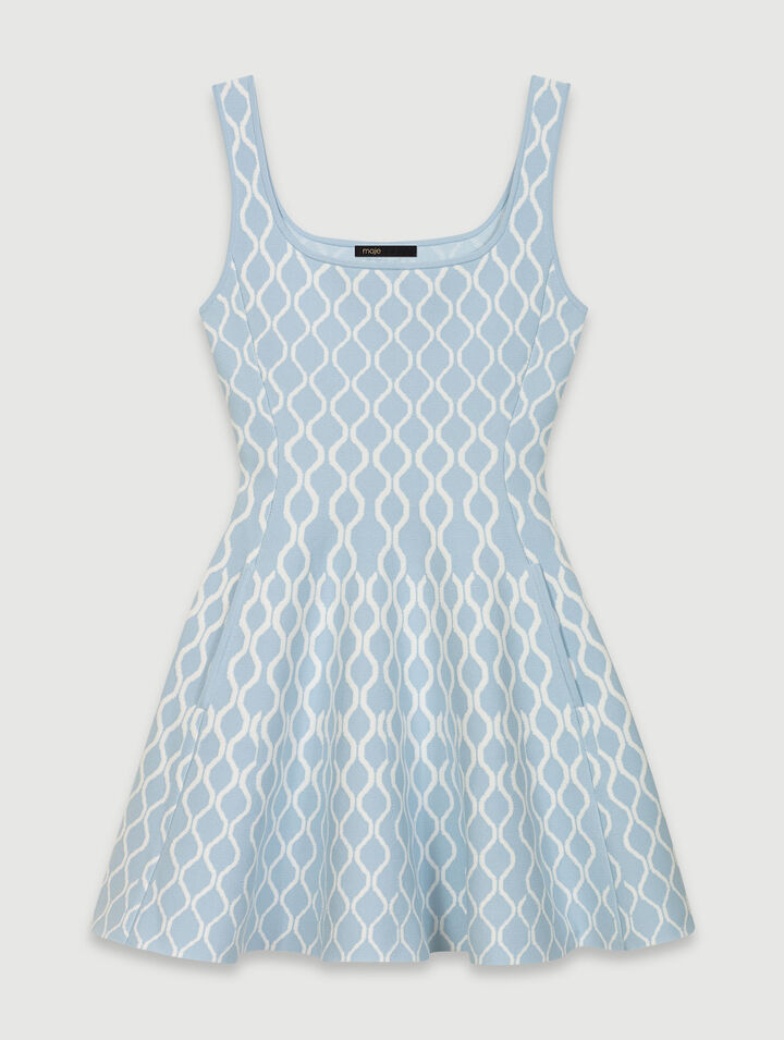 Jacquard knit mini dress
