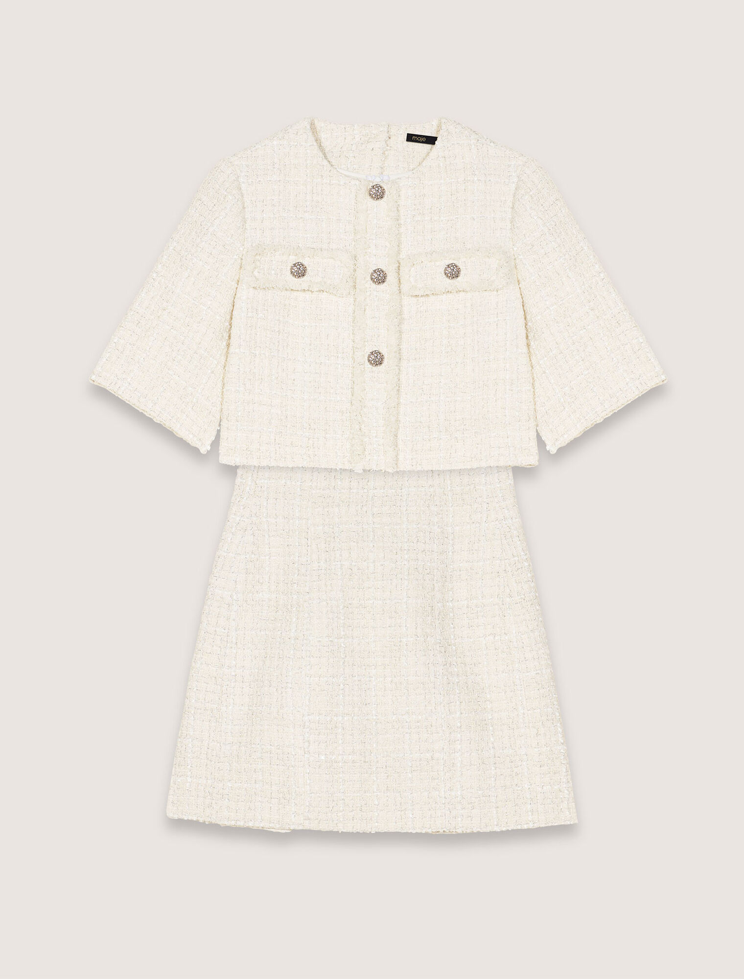 Tweed 2-in-1 mini dress
