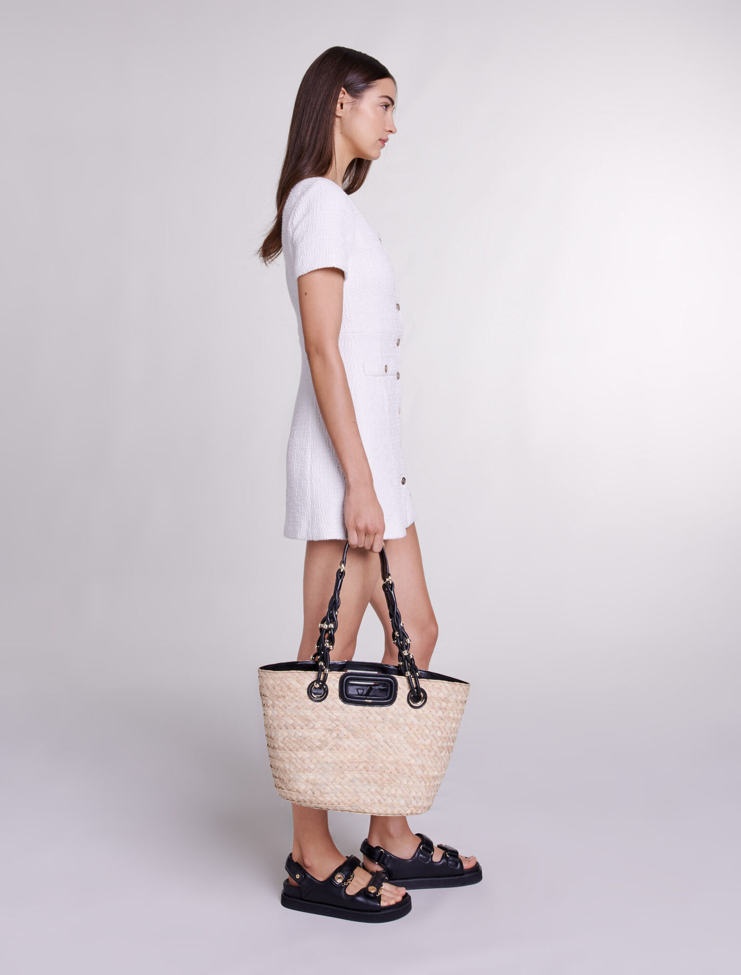Robe courte en tweed