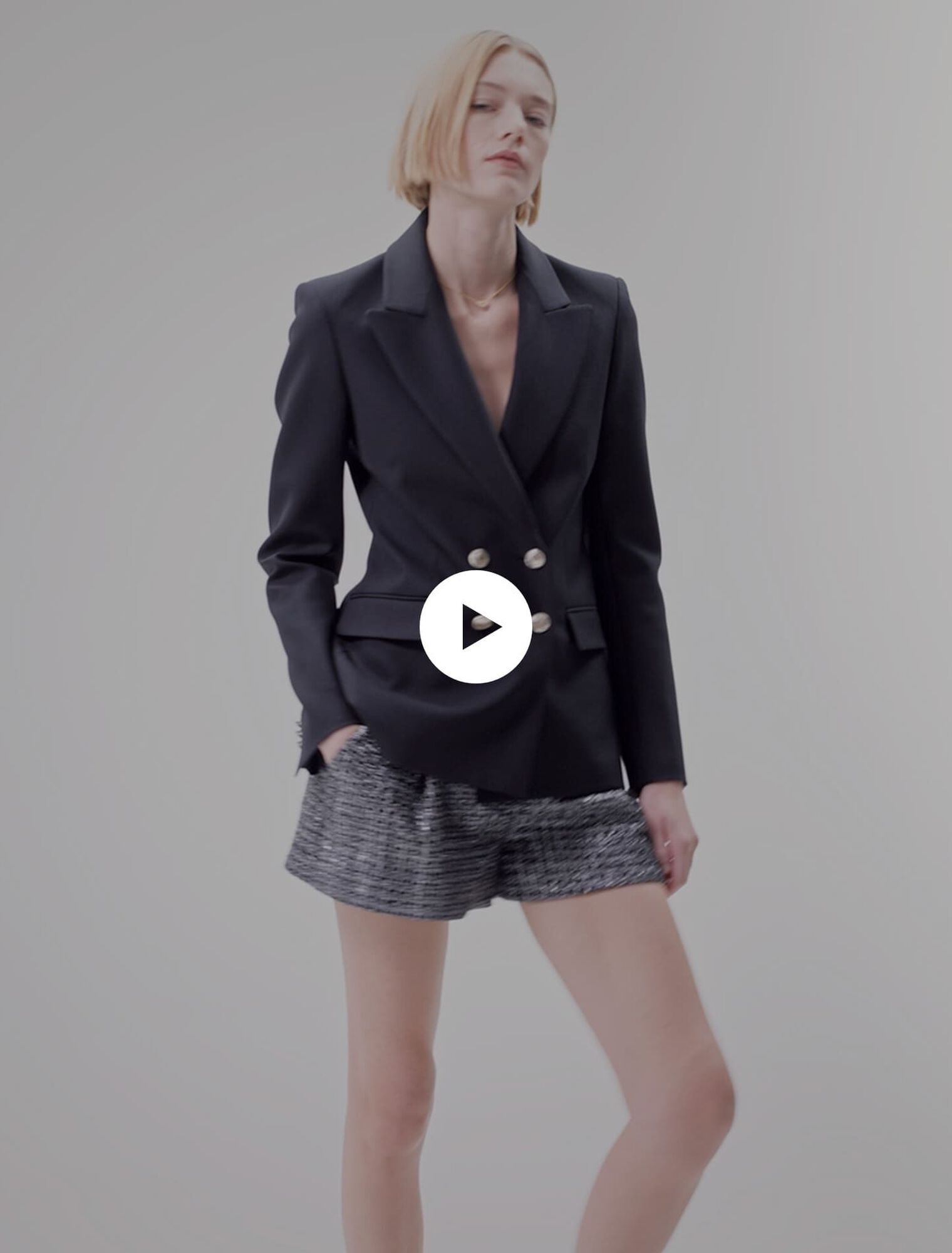 Veste courte en tweed